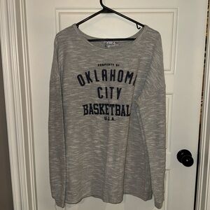 Gray Oklahoma City Basketball Sweater